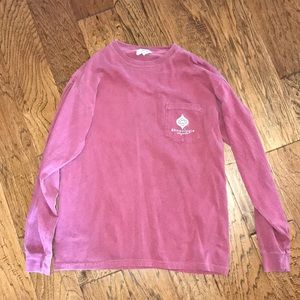 Geneologie red long sleeved t shirt size M